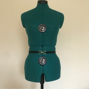 & other stories thin black belt with gold buckle